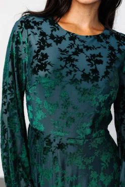 Baltic Born Thora Velvet Dress | Emerald Floral