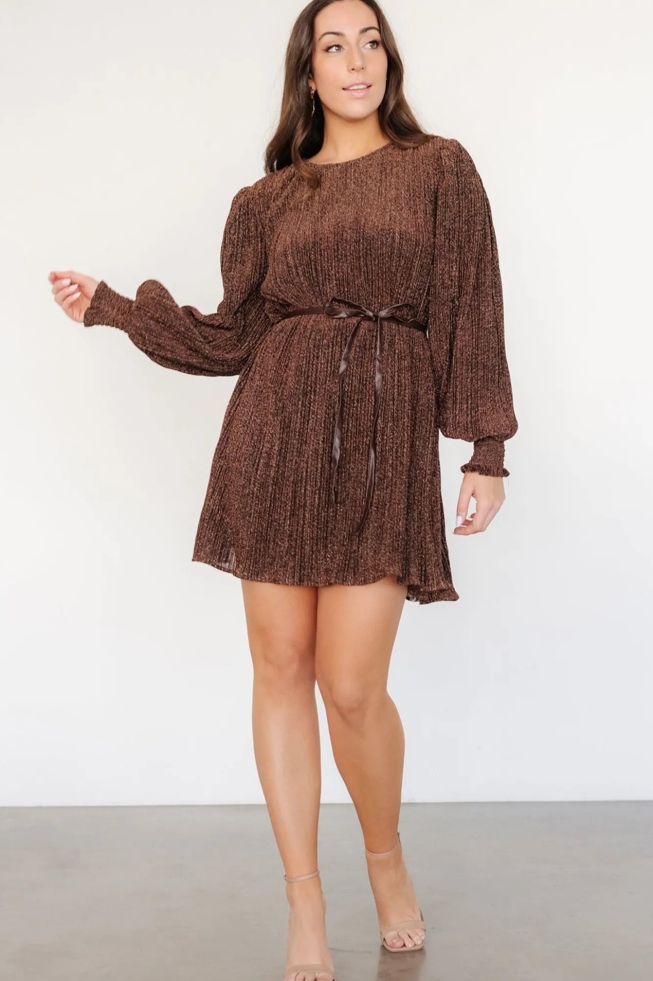 Baltic Born Tiandra Short Dress | Bronze Shimmer