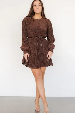 Baltic Born Tiandra Short Dress | Bronze Shimmer