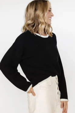 Baltic Born Tiffany Knit Sweater | Black + Off White