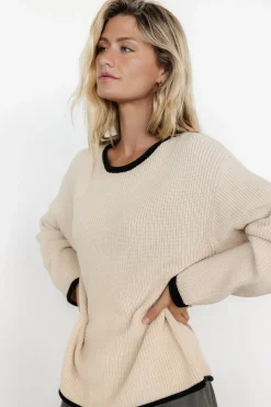 Baltic Born Tiffany Knit Sweater | Cream + Black