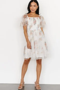 Baltic Born Tivoli Tulle Short Dress | White Multi