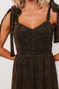 Baltic Born Tosha Shimmer Tank Dress | Black + Gold