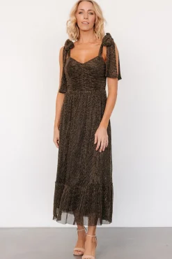 Baltic Born Tosha Shimmer Tank Dress | Black + Gold