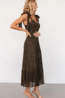 Baltic Born Tosha Shimmer Tank Dress | Black + Gold