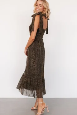 Baltic Born Tosha Shimmer Tank Dress | Black + Gold
