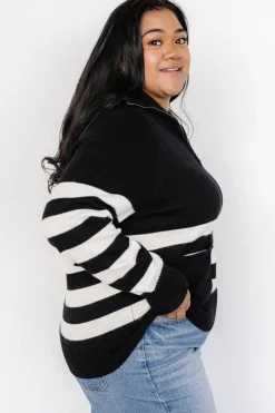 Baltic Born Trish Striped Sweater | Black + Off White