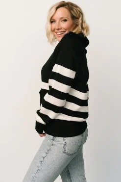 Baltic Born Trish Striped Sweater | Black + Off White