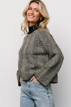 Baltic Born Trisha Knit Sweater | Black Stripe