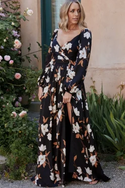 Baltic Born Tristan Maxi Dress | Black Floral