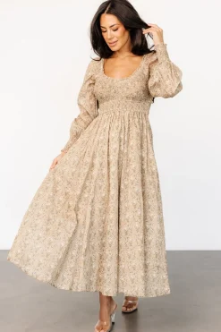Baltic Born Truman Smocked Dress | Olive Floral