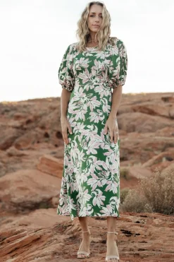 Baltic Born Tucson Midi Dress | Green + Pink