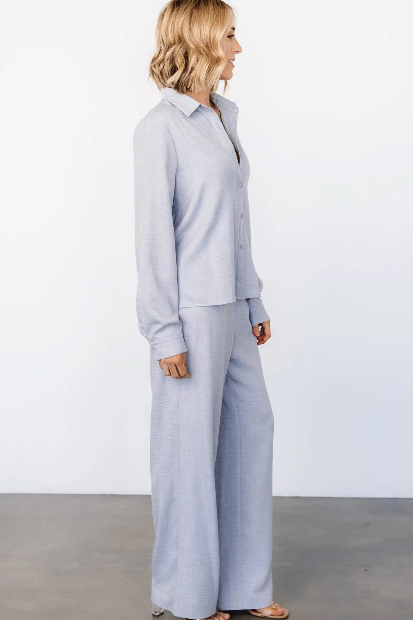 Baltic Born Tuscany Button Top | Blue Gray