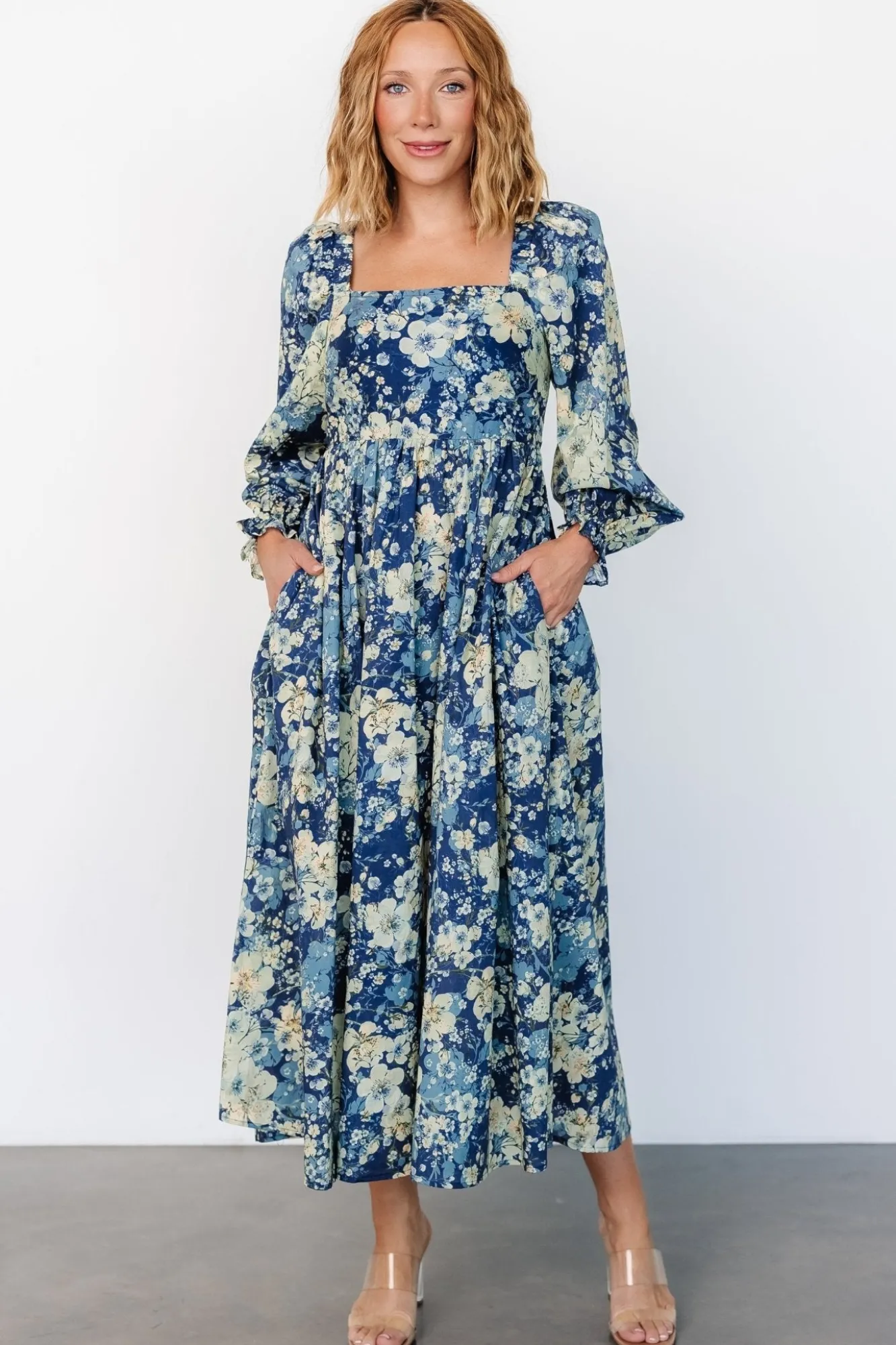 Baltic Born Twyla Dress | Blue + Cream Floral