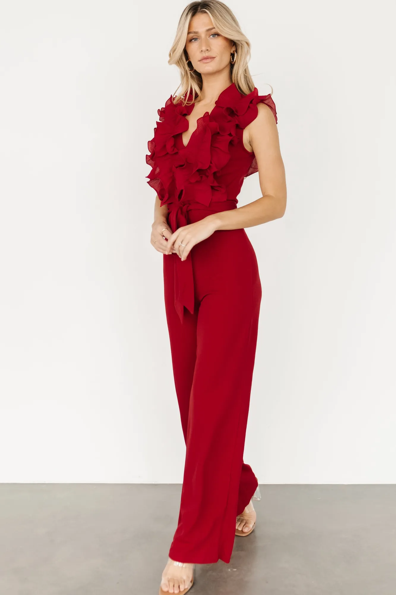 Baltic Born Tyra Ruffle Tank Jumpsuit |