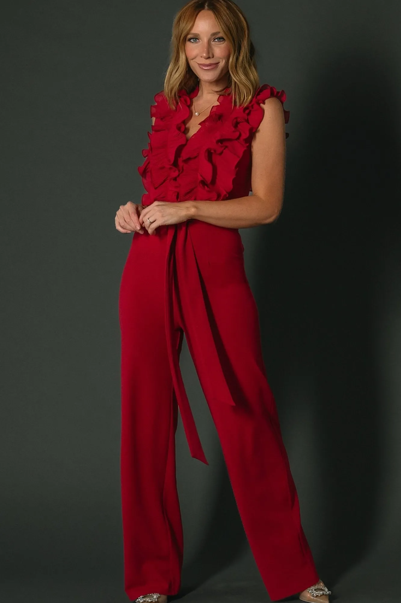 Baltic Born Tyra Ruffle Tank Jumpsuit |