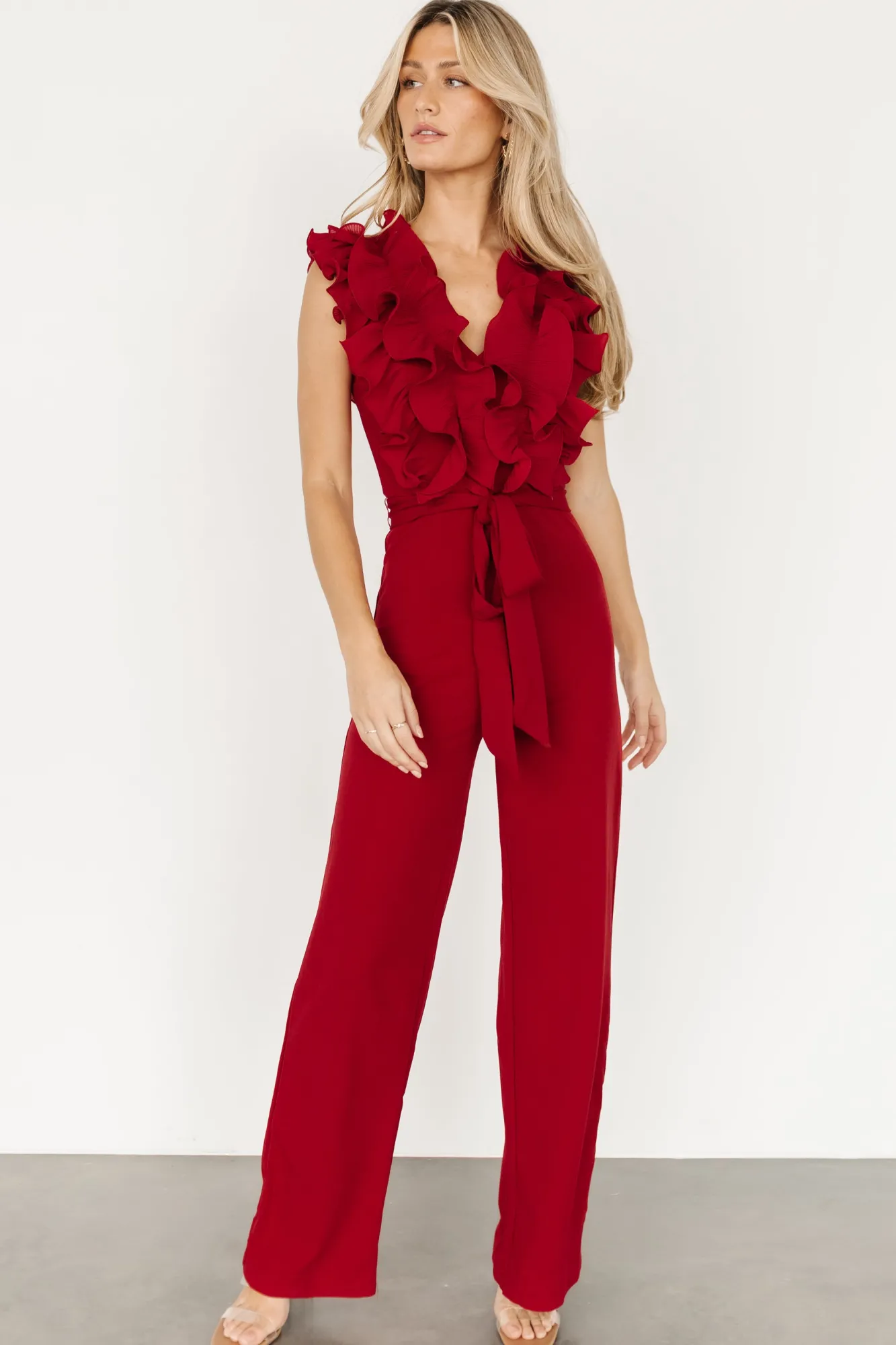 Baltic Born Tyra Ruffle Tank Jumpsuit |