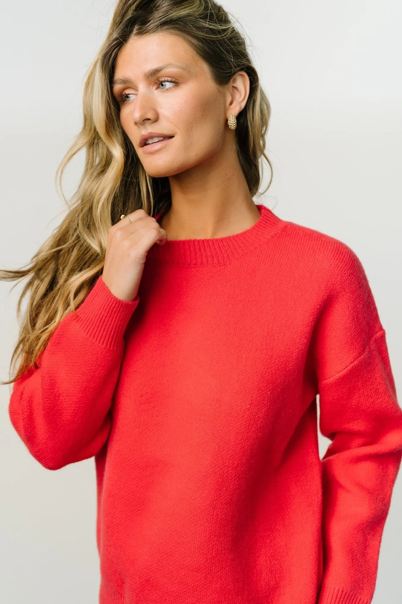 Baltic Born Tyson Knit Sweater | Cherry Red
