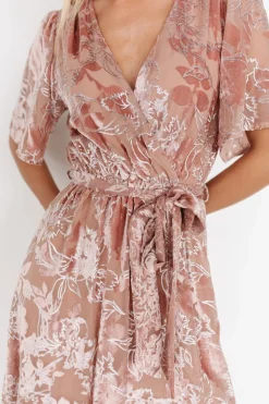 Baltic Born Uma Velvet Maxi Dress | Blush + Silver