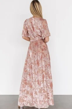 Baltic Born Uma Velvet Maxi Dress | Blush + Silver