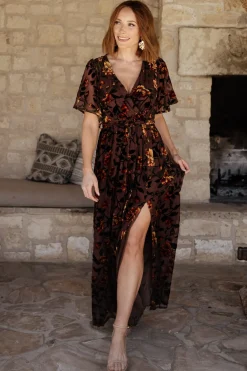Baltic Born Uma Velvet Maxi Dress | Clove + Amber Floral