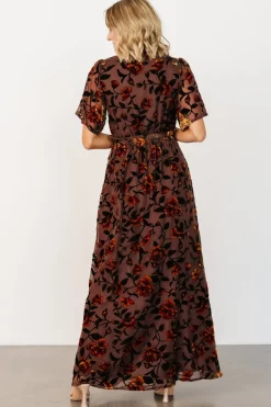 Baltic Born Uma Velvet Maxi Dress | Clove + Amber Floral