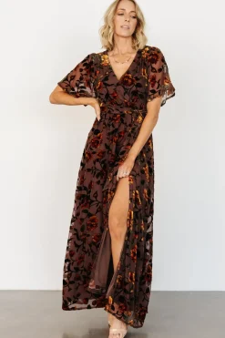 Baltic Born Uma Velvet Maxi Dress | Clove + Amber Floral