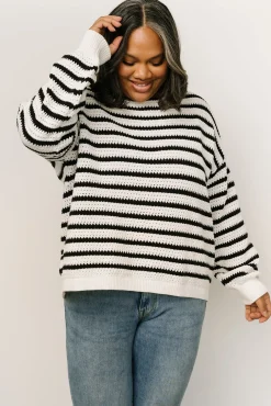 Baltic Born Valeria Knit Sweater | Black + Ivory