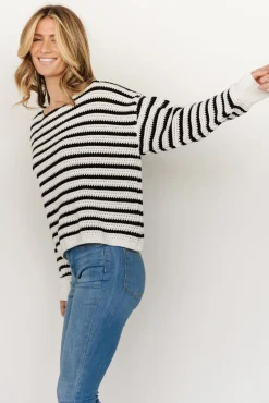Baltic Born Valeria Knit Sweater | Black + Ivory