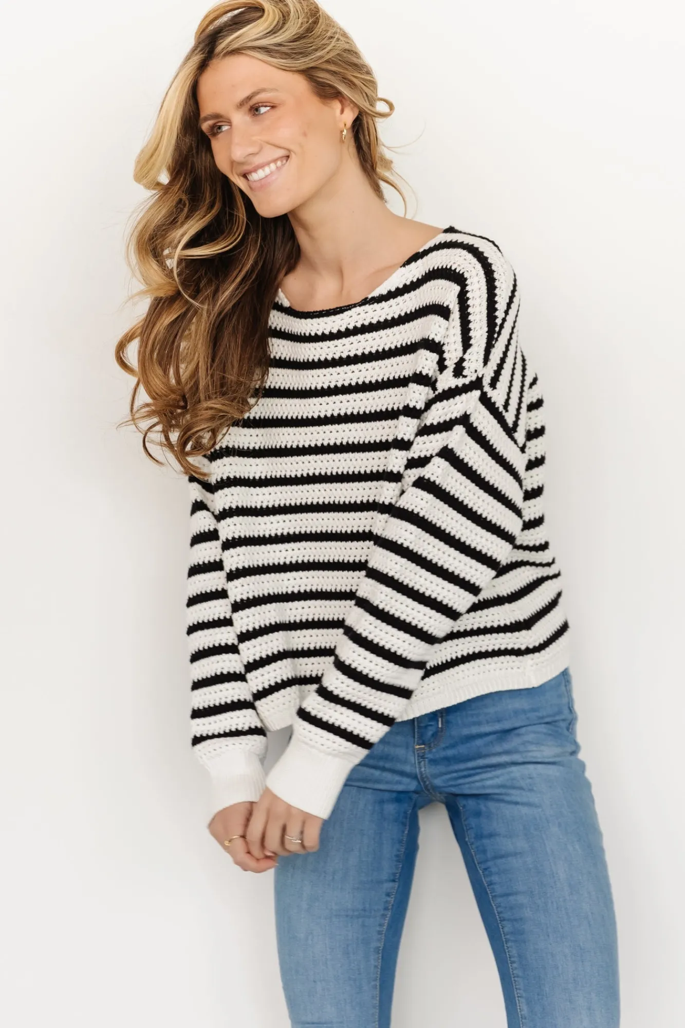 Baltic Born Valeria Knit Sweater | Black + Ivory