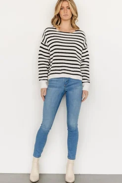 Baltic Born Valeria Knit Sweater | Black + Ivory