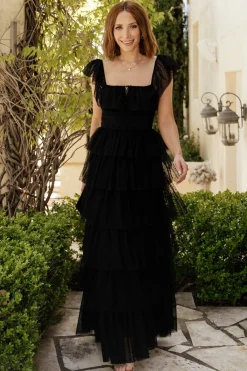 Baltic Born Valora Swiss Dot Tulle Maxi Dress |