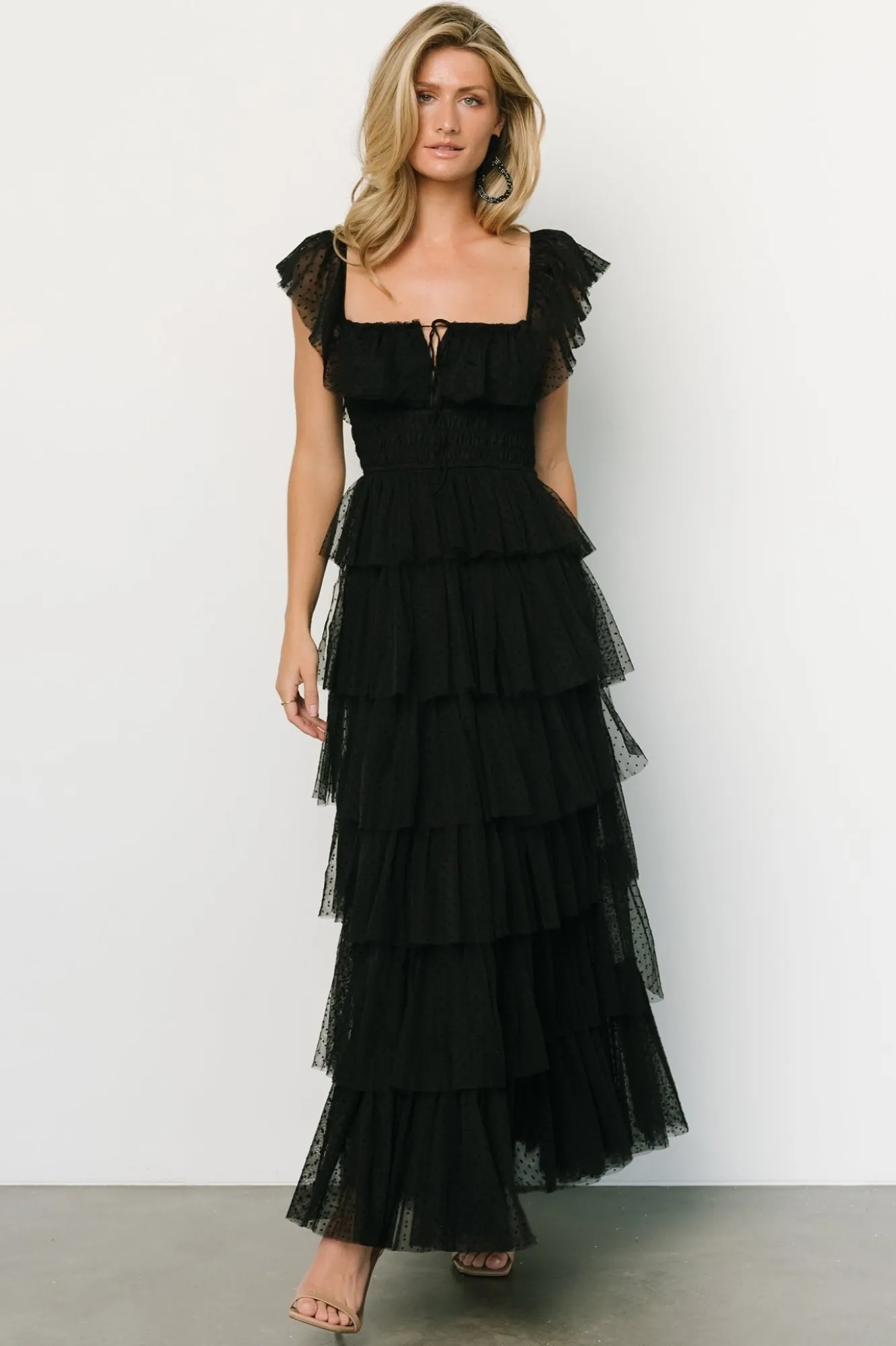 Baltic Born Valora Swiss Dot Tulle Maxi Dress |