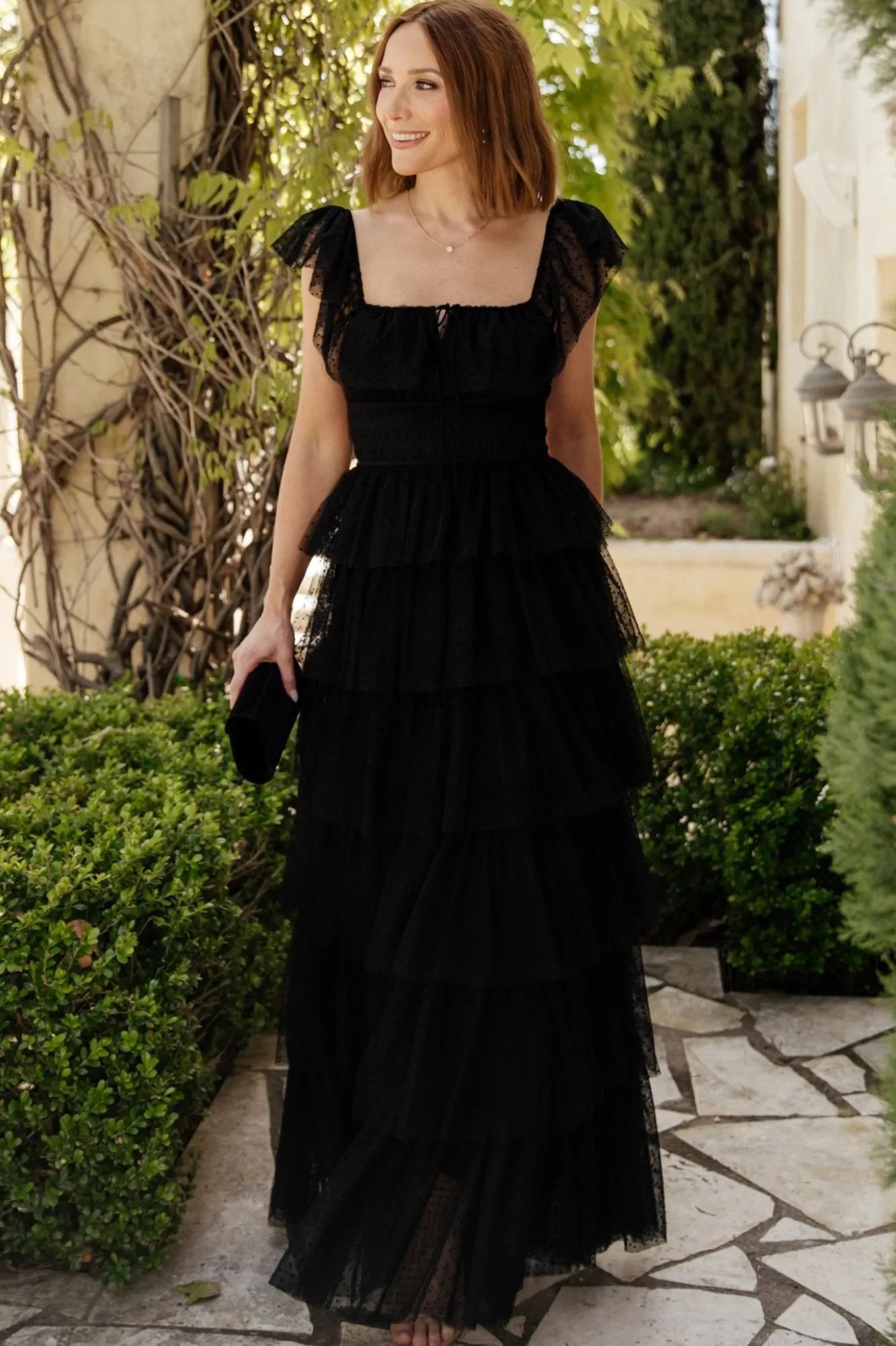 Baltic Born Valora Swiss Dot Tulle Maxi Dress |