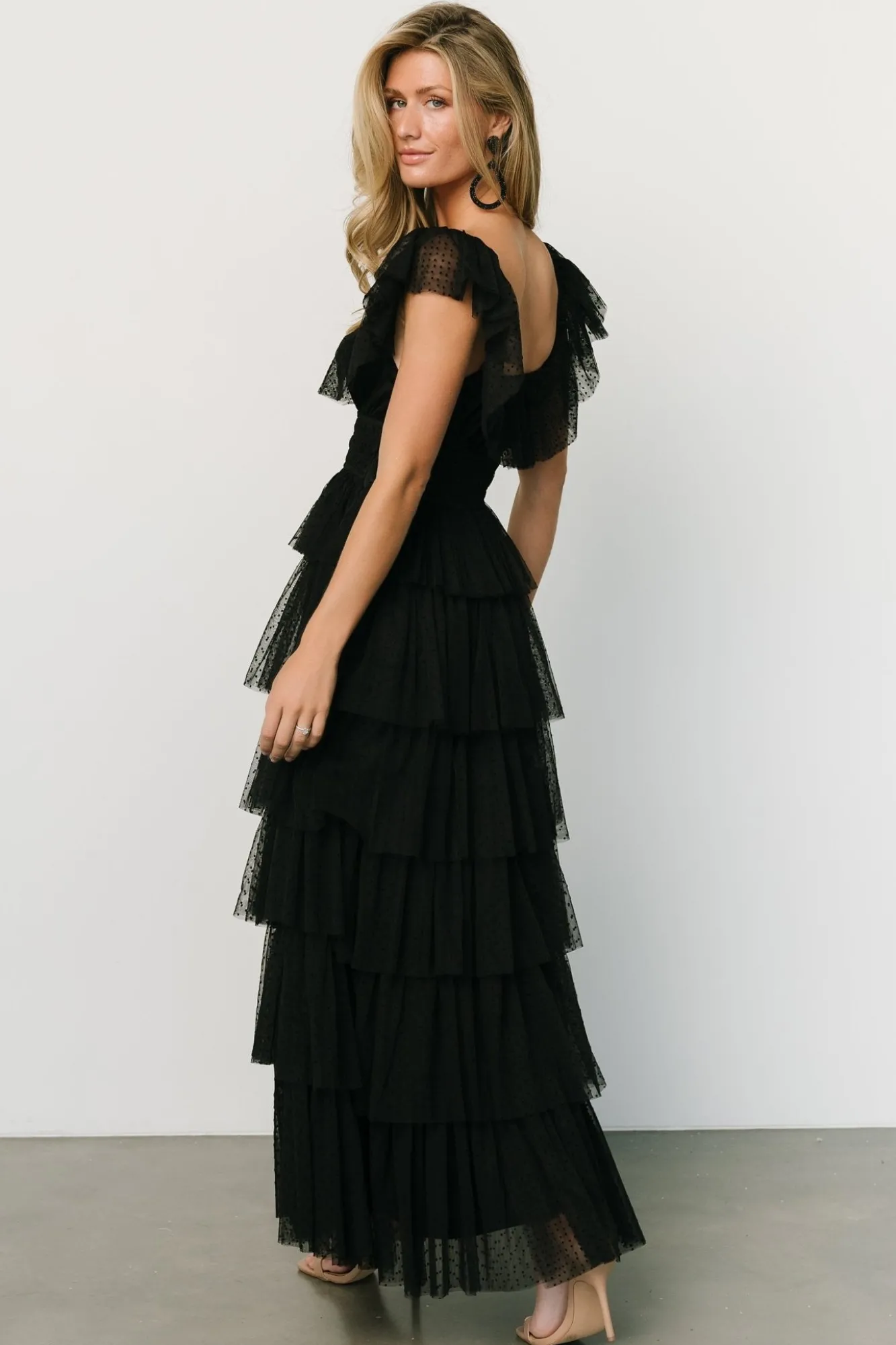 Baltic Born Valora Swiss Dot Tulle Maxi Dress |
