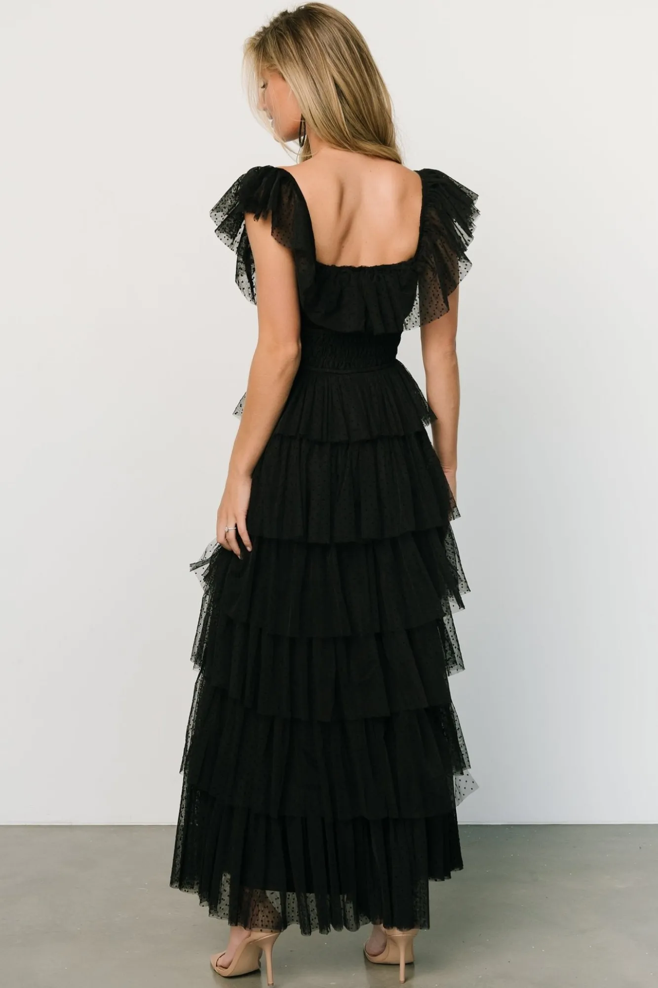 Baltic Born Valora Swiss Dot Tulle Maxi Dress |