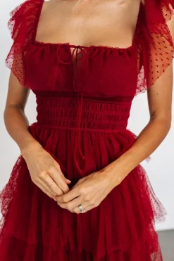 Baltic Born Valora Swiss Dot Tulle Maxi Dress |