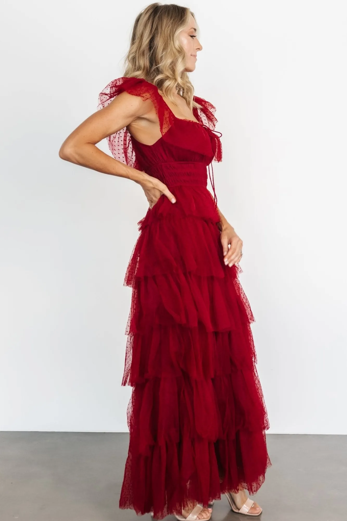 Baltic Born Valora Swiss Dot Tulle Maxi Dress |