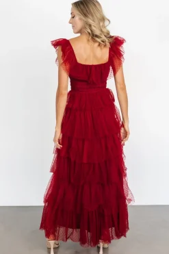 Baltic Born Valora Swiss Dot Tulle Maxi Dress |