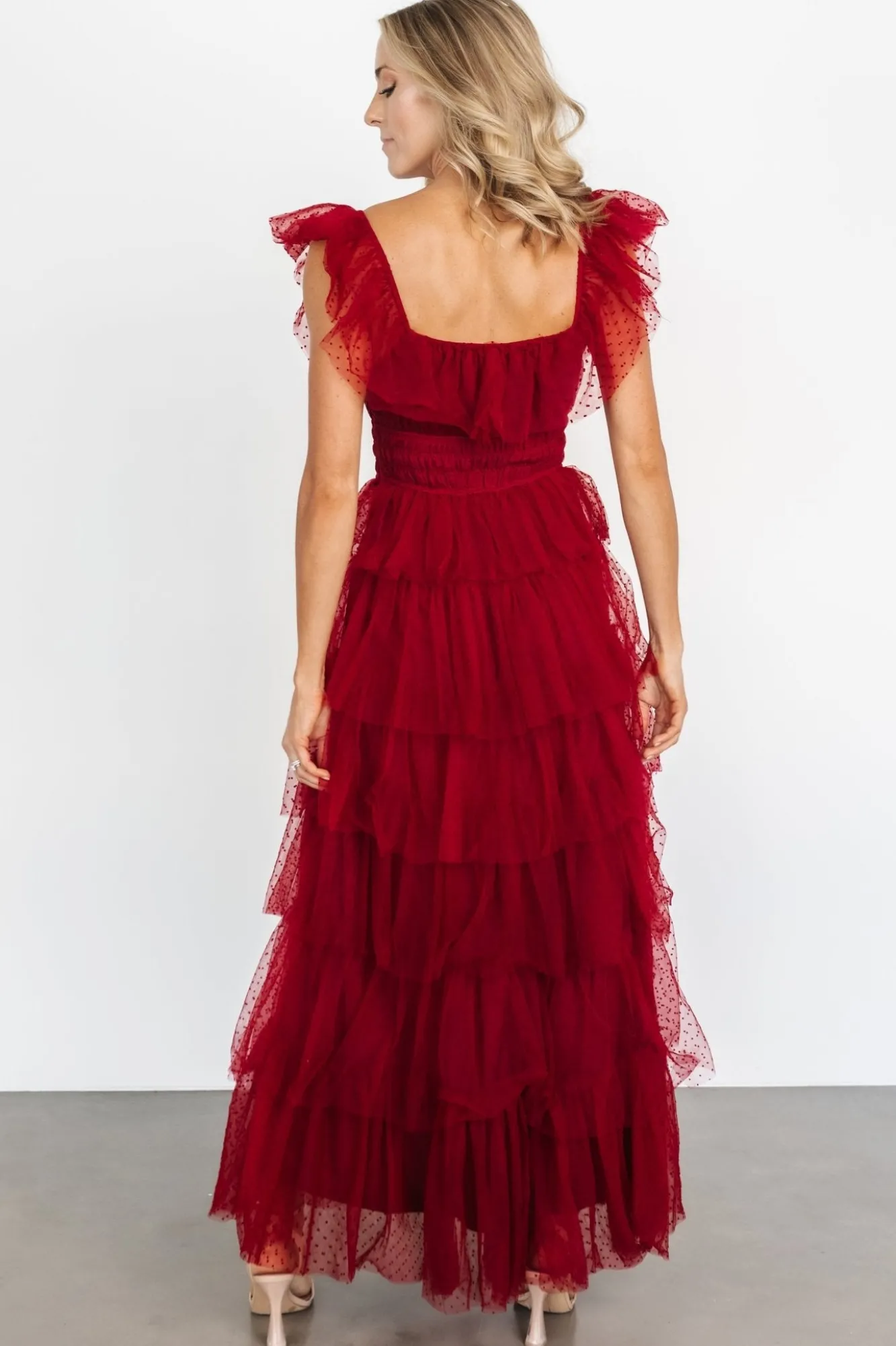 Baltic Born Valora Swiss Dot Tulle Maxi Dress |