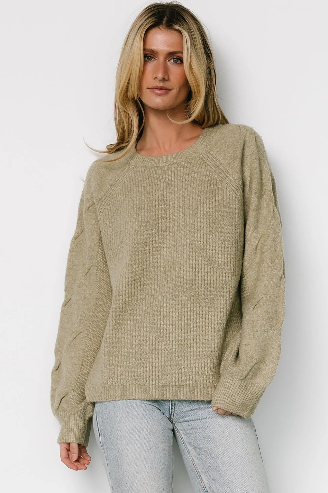 Baltic Born Vancouver Sweater | Light Olive