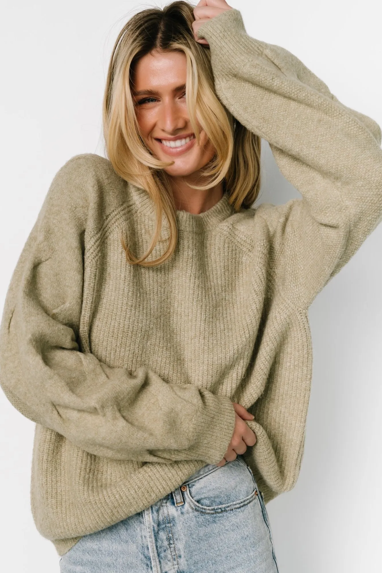 Baltic Born Vancouver Sweater | Light Olive