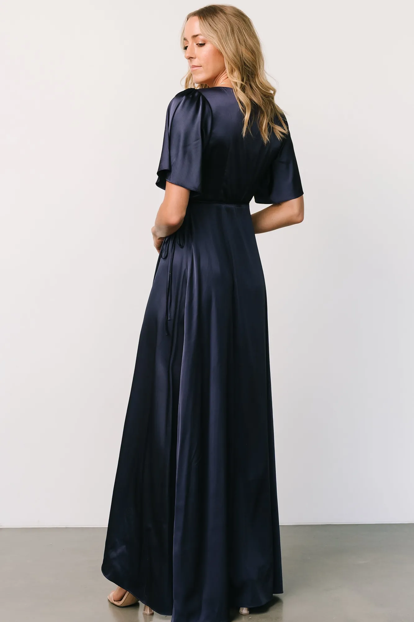 Baltic Born Vara Satin Maxi Wrap Dress |