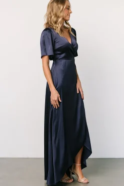 Baltic Born Vara Satin Maxi Wrap Dress |