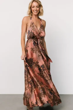 Baltic Born Vasto Halter Maxi Dress | Vintage Rose Print