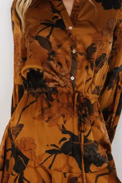 Baltic Born Venice Short Dress | Gold Floral