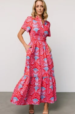 Baltic Born Vera Maxi Dress | Red Multi Print