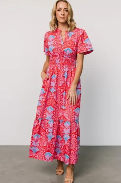 Baltic Born Vera Maxi Dress | Red Multi Print