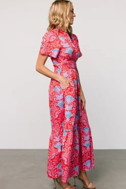 Baltic Born Vera Maxi Dress | Red Multi Print
