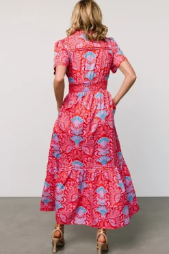 Baltic Born Vera Maxi Dress | Red Multi Print